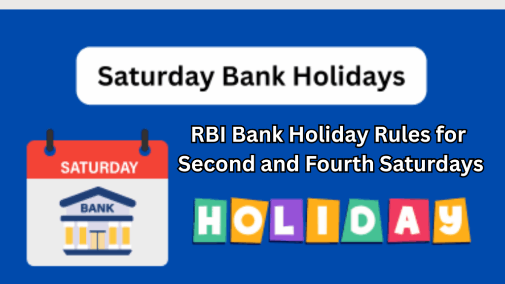 RBI Bank Holiday Rules for Second and Fourth Saturdays – 2025 Guide