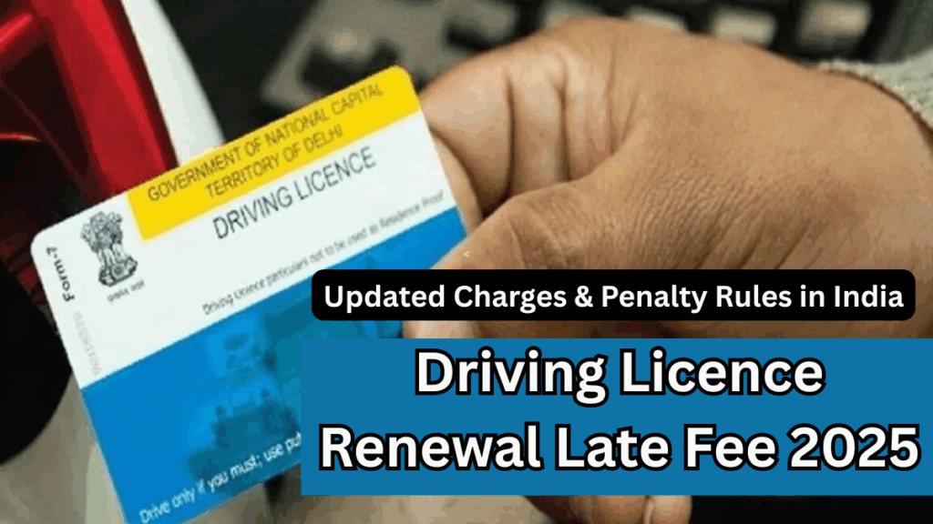 Driving Licence Renewal Late Fee 2025 – Updated Charges & Penalty Rules in India